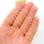 Solid Gold Flat Oval Link Chain